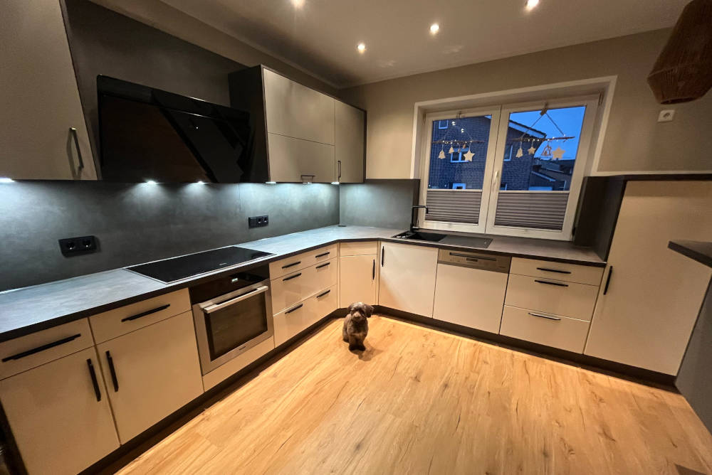 montierte Küche der Küchenbauer